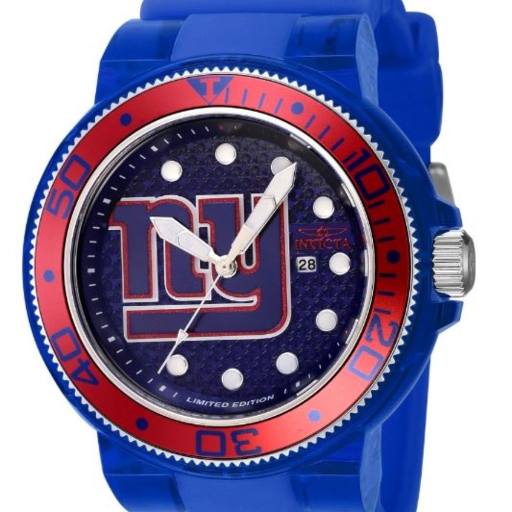 Invicta New York Giants Limited Edition Men's Watch -51.5 mm Silicone ba…